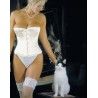 corset "overbust" C415 in white satin Axfords - 10