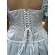 corset "underbust" C220 en satin blanc Axfords - 2