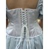 corset "underbust" C220 en satin blanc Axfords - 2