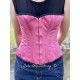 corset "overbust" C110 in pink satin Axfords - 4