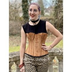 corset "overbust" C320 en suède marron Axfords - 1