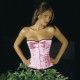 corset "overbust" C110 in pink satin Axfords - 1