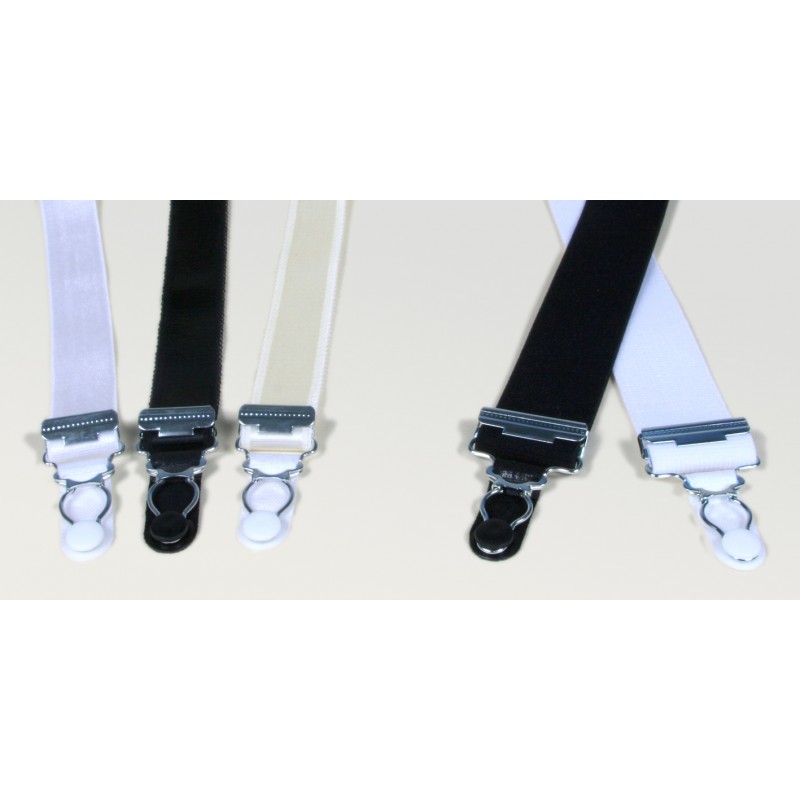 28mm wide suspenders P28 in white - Boho-Chic Clothing