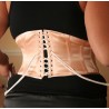 corset "underbust" C215 in white satin and black ribbons Axfords - 1