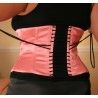 corset "underbust" C220 en satin rose bordé de noir Axfords - 1