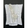 corset "overbust" C110 in white coutil Axfords - 4