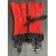 corset "overbust" C125 en PVC rouge avec dentelle noire et 6 jarretelles ajustables larges Axfords - 5
