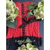 corset "overbust" C125 en PVC rouge avec dentelle noire et 6 jarretelles ajustables larges Axfords - 3
