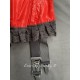 corset "overbust" C125 en PVC rouge avec dentelle noire et 6 jarretelles ajustables larges Axfords - 6