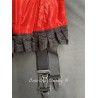 corset "overbust" C125 en PVC rouge avec dentelle noire et 6 jarretelles ajustables larges Axfords - 6