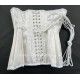 corset "underbust" C239 en satin blanc Axfords - 4