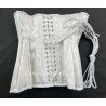 corset "underbust" C239 en satin blanc Axfords - 4