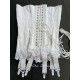 corset "overbust" C120 in white satin with 6 wide suspenders Axfords - 4