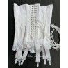 corset "overbust" C120 en satin blanc et 6 jarretelles larges Axfords - 4