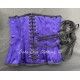 corset "underbust" C220 en satin violet bordé de noir Axfords - 4