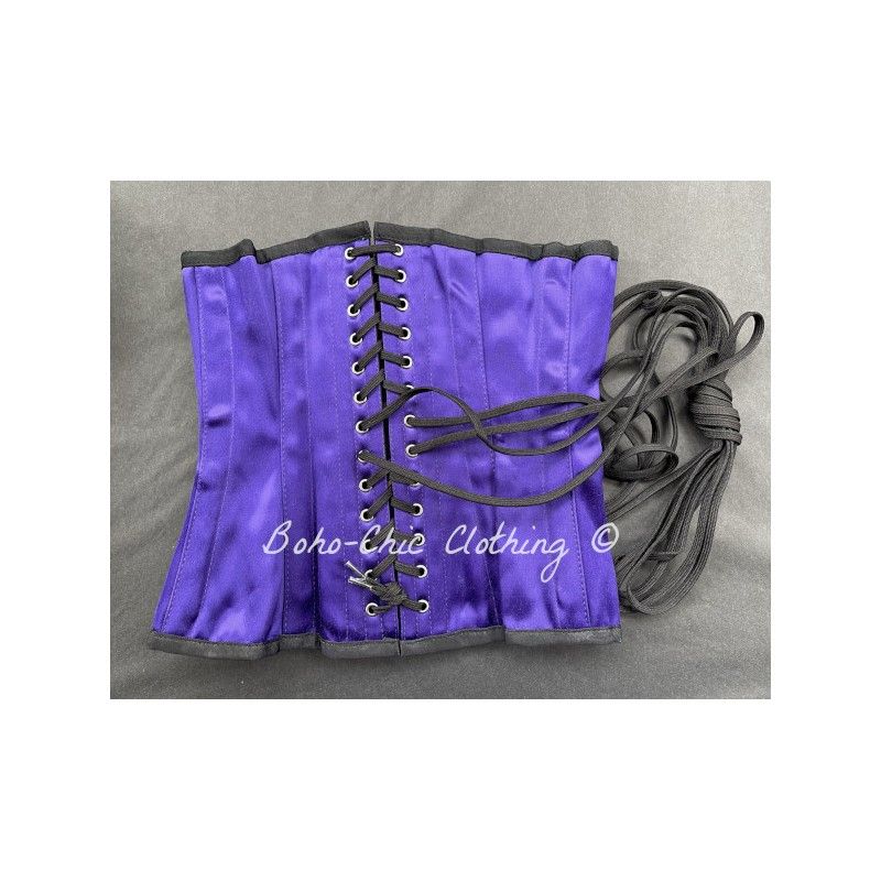 Purple and Black underbust corset