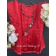 corset "overbust" C110 en satin rouge Axfords - 1
