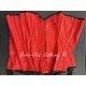 corset "overbust" C110 en PVC rouge bordé de noir et 6 jarretelles ajustables larges noires Axfords - 2