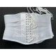 corset "underbust" C210 en satin blanc et rubans blancs Axfords - 4