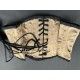 corset "underbust" C215 en satin or bordé de noir Axfords - 4