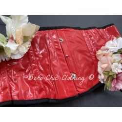 corset "underbust" C215 en PVC rouge Axfords - 1