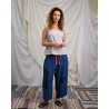 trouser 11389 BRENDA Blue linen Ewa i Walla - 18