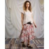 jupe 22140 coton Fleurs rouges Ewa i Walla - 14
