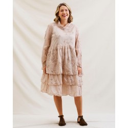 robe 55767 Petra voile de coton brodé Rose poudre Ewa i Walla - 1