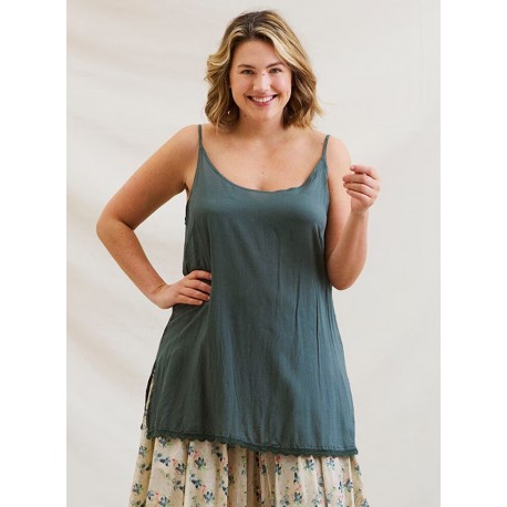 tank 33339 Otilia Pine green natural viscose Ewa i Walla - 1