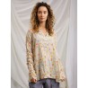 chemisier 44821 voile de coton Jaune à fleurs Ewa i Walla - 2
