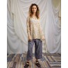 chemisier 44821 voile de coton Jaune à fleurs Ewa i Walla - 25