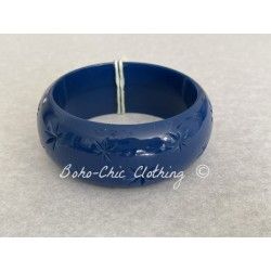 Bracelet large Fakelite Bleu