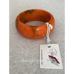 Bracelet large Fakelite Orange