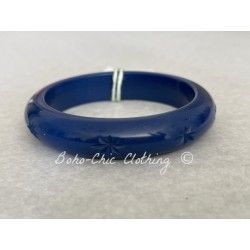 Bracelet moyen Fakelite Bleu Splendette - 1