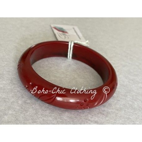 Bracelet moyen Fakelite Bordeaux Splendette - 1