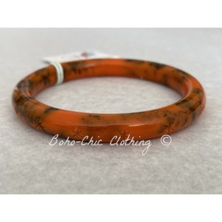 Bracelet fin Fakelite Orange Splendette - 1