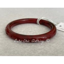 Narrow bangle Fakelite in Mulberry