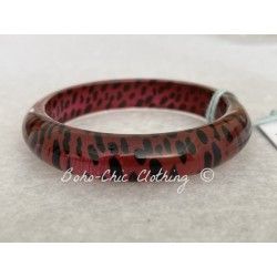 Midi bangle Leopard in Mulberry Splendette - 1