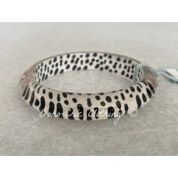 Midi bangle Leopard in White