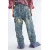 jean's Applique 7 Denim in Washed Indigo Magnolia Pearl - 14