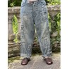 jean's Applique 7 Denim in Washed Indigo Magnolia Pearl - 1