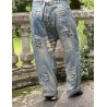 jean's Applique 7 Denim in Washed Indigo Magnolia Pearl - 4