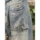 jean's Applique 7 Denim in Washed Indigo Magnolia Pearl - 23