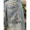 jean's Applique 7 Denim in Washed Indigo Magnolia Pearl - 23