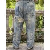 jean's Applique 7 Denim in Washed Indigo Magnolia Pearl - 10