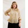 blouse 44873 Jana Beige with black polka dots voile Ewa i Walla - 1