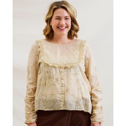 blouse 44872 Mabel Ivory embroidered voile Ewa i Walla - 1