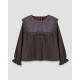 blouse 44924 EDIT Grey checked cotton Ewa i Walla - 17