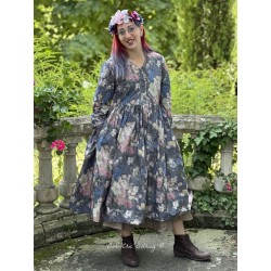 robe 55809 EDEL coton Gris à fleurs Ewa i Walla - 1