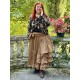 skirt GENTIANE Cinnamon linen and organza Les Ours - 5